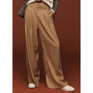 ANTHROPOLOGIE Maeve Linen Wide-Leg Trouser Pants NWT XS